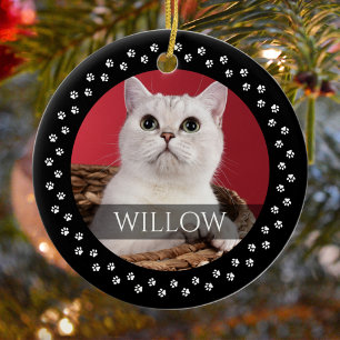 Cat Photo Ornament - Personalized Pet Keepsake