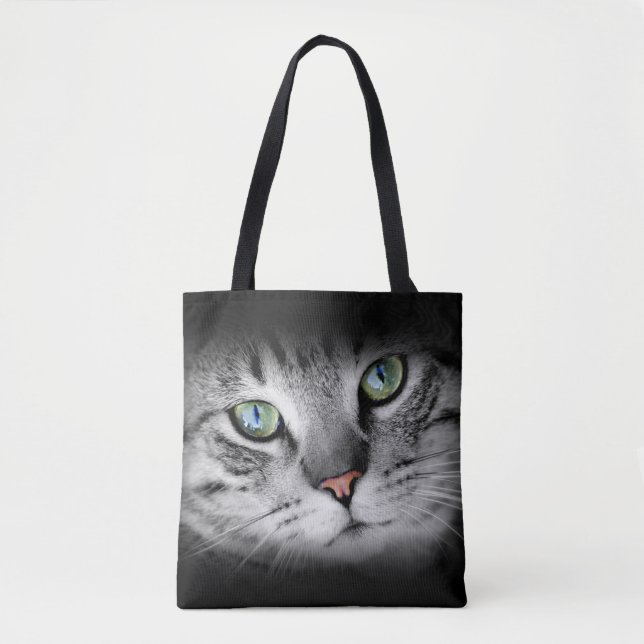 Cat Photo Personalized Tote Bag (Front)