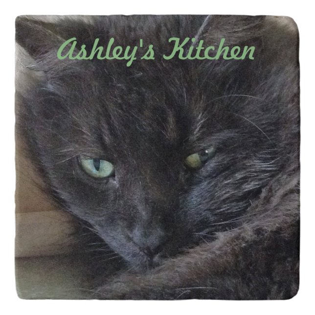 Cat Photo Personalized  Trivet (Front)