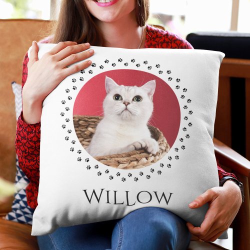 Cat Photo Pillow _ Personalized Pet Keepsake Gift