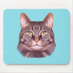 Cat Photo Portrait Mouse Pad