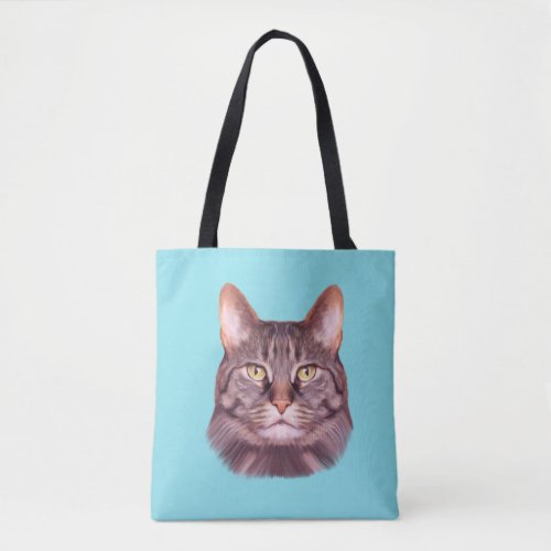 Cat Photo Portrait Tote Bag