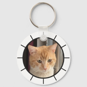 Cat Photo, replaceable, Funny Keychain