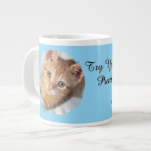 Cat Photo Text Blue replaceable Funny Cat Lovers'