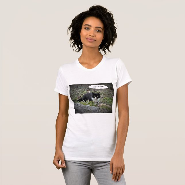 Cat Photo text  T-Shirt (Front Full)