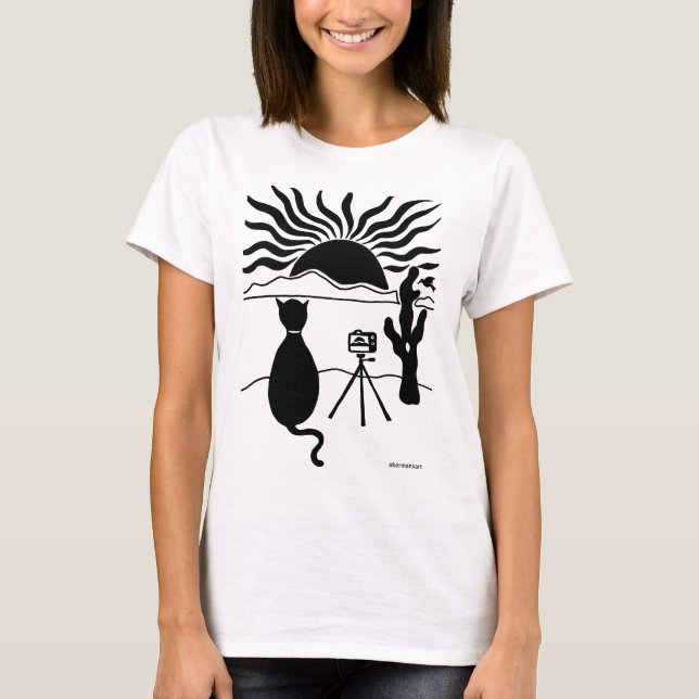 Cat Photographer Southwest T-Shirt (Front)