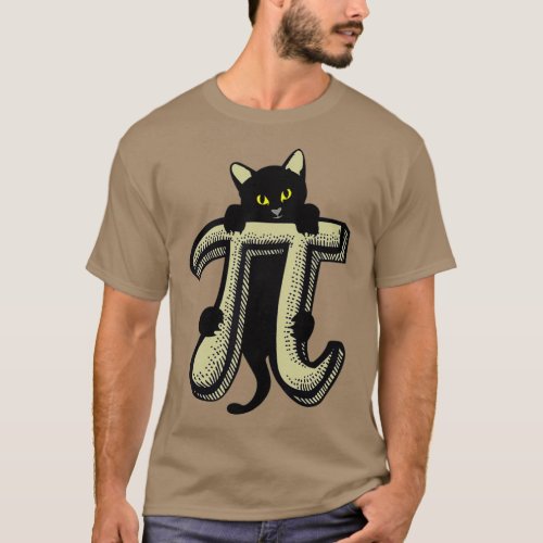 Cat Pi Teacher Student Cat Lovers Gift Pi Day  T_Shirt