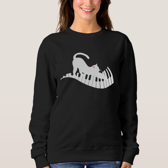 Cat Piano Music   2 Sweatshirt (Front)