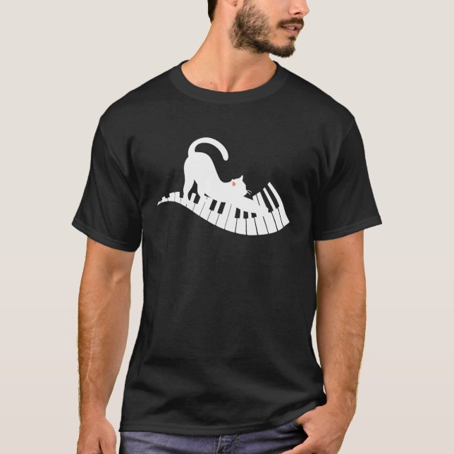 Cat Piano Music   2 T-Shirt (Front)