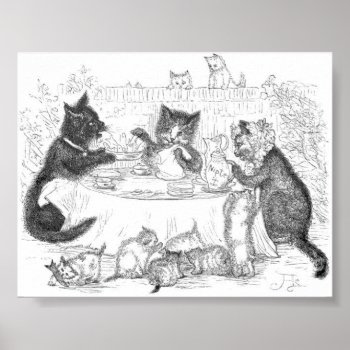 Cat Picnic Artwork Poster by artisticcats at Zazzle