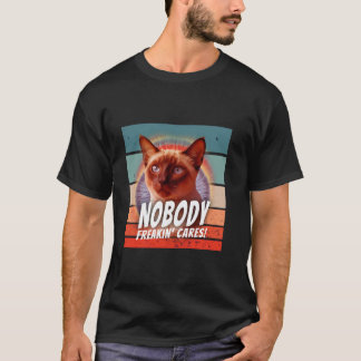 Cat piercing gaze attitude face intense humorous s T-Shirt