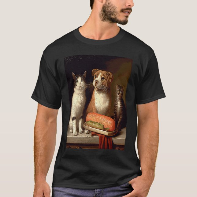 Cat Pig Hot Dogs T-Shirt (Front)