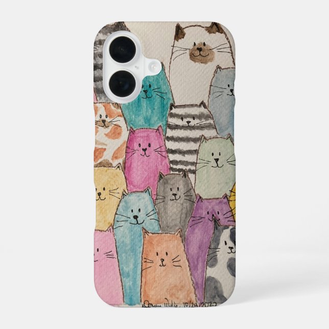 Cat Pile Iphone Case (Back)