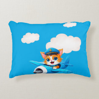 Cat Pilot Accent Pillow