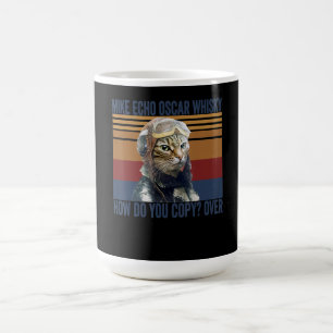 Cat Pilot Mike Echo Oscar Whisky Costume Gift Coffee Mug
