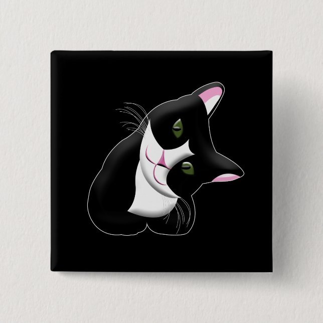 Cat Pinback Button (Front)