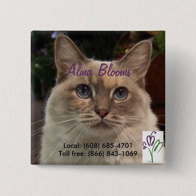 Cat Pinback Button (Front)