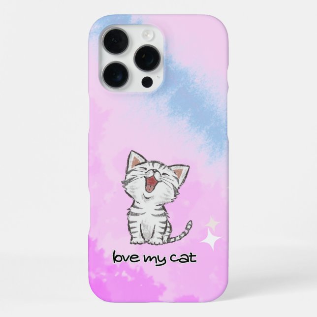 Cat pink iPhone / iPad case (Back)
