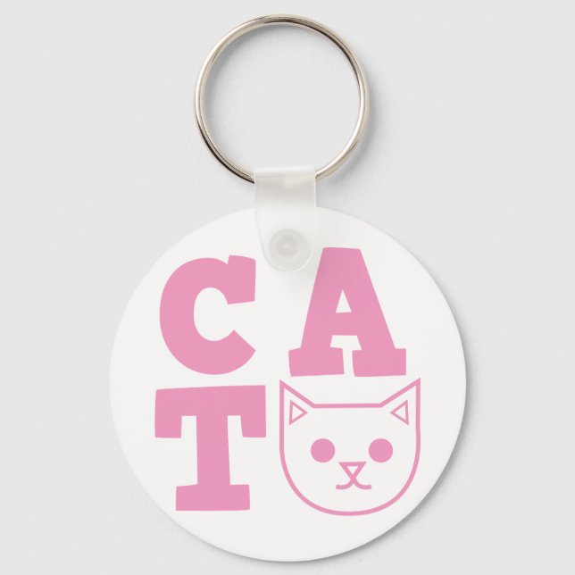 CAT pink Keychain (Front)