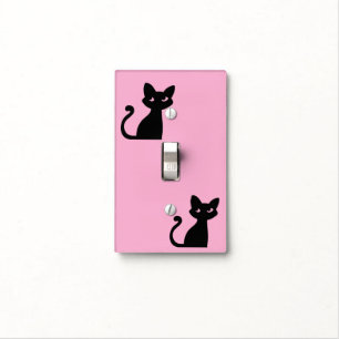 CAT PINK TOGGLE LIGHT SWITCH COVER