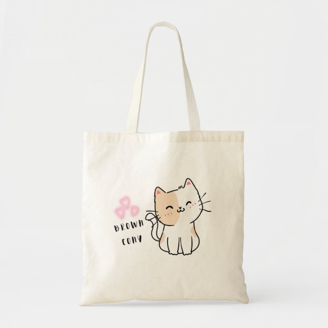 Cat Pinky Design Tote Bags (Front)