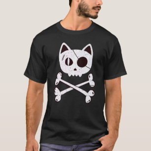 Cat Pirate Halloween for Cat Mom Cat Dad Costume T-Shirt
