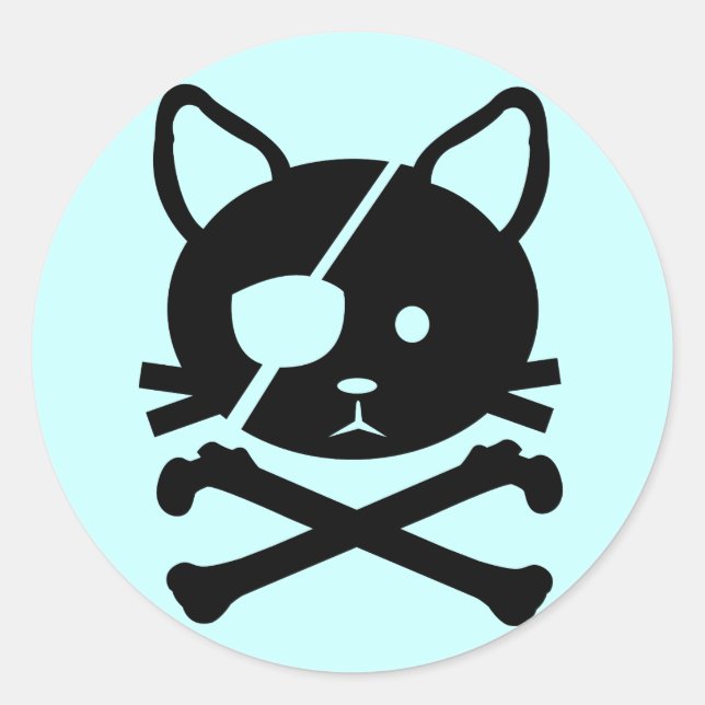 Cat Pirate Sticker (Front)