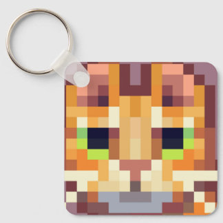 Cat pixelart, Pixel Art, sleutelhanger  Keychain