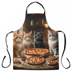 Cat Pizza Night, Apron