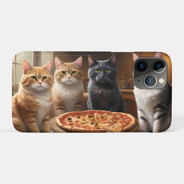 Cat Pizza Night, Case-Mate iPhone Case (Back (Horizontal))