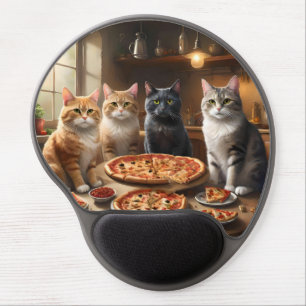 Cat Pizza Night, Gel Mouse Pad