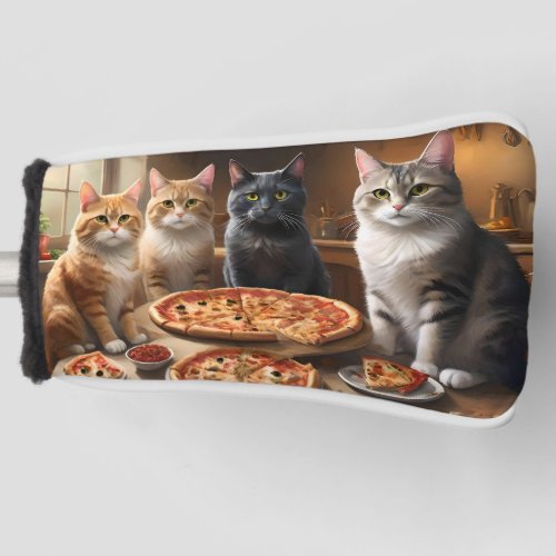 Cat Pizza Night Golf Head Cover