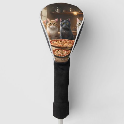 Cat Pizza Night Golf Head Cover