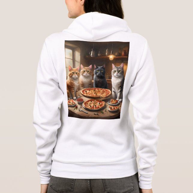 Cat Pizza Night, Hoodie (Back)