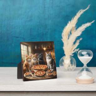 Cat Pizza Night, Plaque