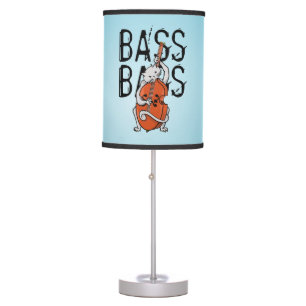 Cat Playing a Double Bass Table Lamp