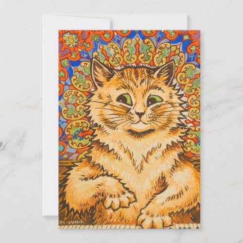 Cat Playing a Piano by Louis Wai Thank You Card
