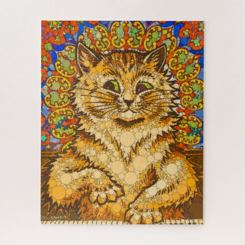 Cat Playing a Piano Psychedelic _After Louis Wain Jigsaw Puzzle