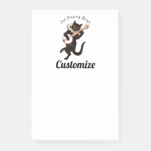 Cat playing Banjo Thunder_Cove Post-it Notes