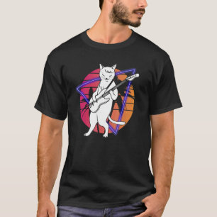Cat Playing Bass Guitar Musician Bassist Guitarist T-Shirt