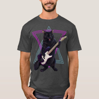 Cat playing bass guitar  T-Shirt