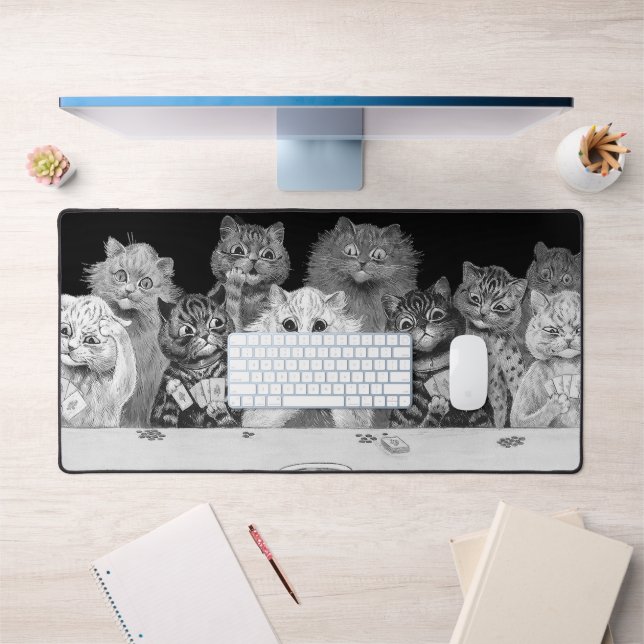 Cat Playing Card, Louis Wain Desk Mat (Office 1)