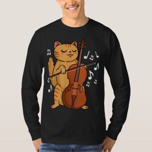 Cat Playing Cello Cat Lover T_Shirt