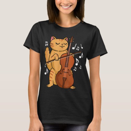 Cat Playing Cello Cat Lover T_Shirt