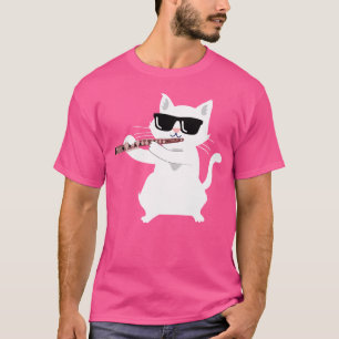 Cat Playing Flute T-Shirt