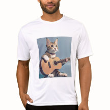 Cat playing guitar, cat lover T-Shirt