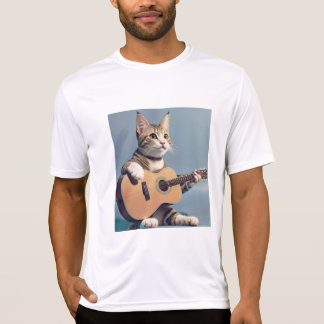 Cat playing guitar, cat lover T-Shirt