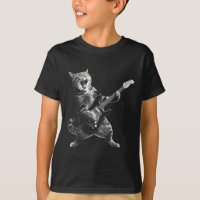 Cat Playing Guitar Rock And Roll Rock Star For Men