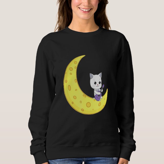 Cat Playing Guitar Sweatshirt (Front)