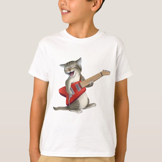 Cat Playing Guitar T-Shirt